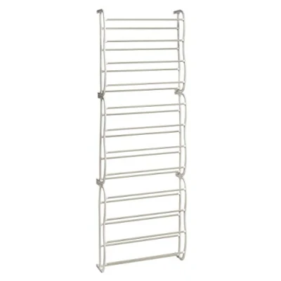 Image of Premier Housewares Shoe Racks Storage Lightweight Metal And Plastic Cabinet Small Rail / Rack Organiser 180 x 57 19