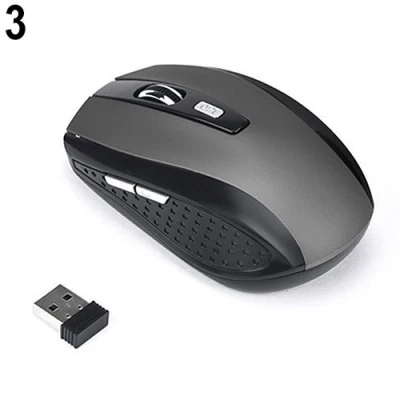 Image of strimusimak Wireless Gaming Mouse Ergonomic USB Receiver Mice 1200 dpi 2.4 GHz for Laptop Grey (7500)