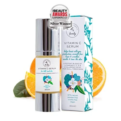 Image of Vitamin C Serum for Face with Hyaluronic Acid, Aloe Vera, Retinol, and E Natural Skin Care Beautiful Healthy Brightening Dark Spots Fine Lines