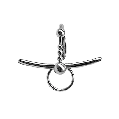 Image of Hyclam Fake Lip Ring Silver Gold Cuff Non Pierced Jewelry Faux Piercing Dangle Diamond