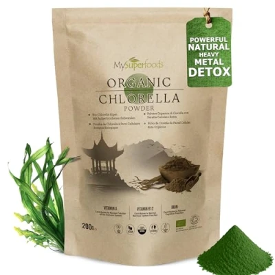 Image of MySuperfoods Organic Chlorella Powder (200g), Natural Source of Protein