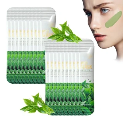 Image of Xumann 20PCS Clay Face Mask, Natural Masks Skincare, Cleanse Green Tea Mask