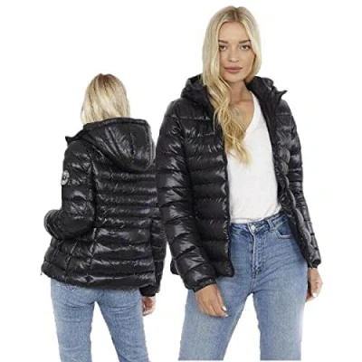 Image of Ladies Everett2 Padded Hooded Jacket Winter Warm Puffer Style (14, Black)