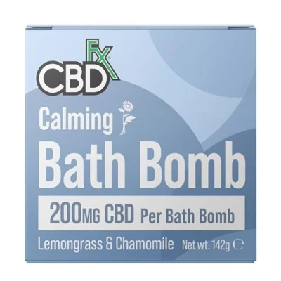 Image of CBDfx 200mg CBD High Strength Calming Bath Bomb with Lemongrass &amp; Chamomile Vegan, Cruelty Free, Single