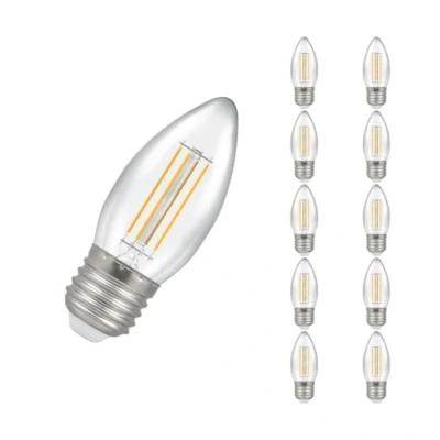 Image of Crompton Candle LED Light Bulb E27 6.5W (60W Eqv) Cool White Filament Clear