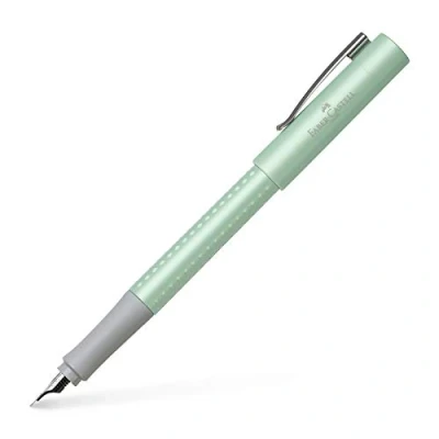 Image of Faber Castell Grip Pearl Edition F Fountain Pen Mint