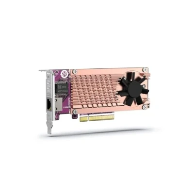 Image of Qnap 2 x PCIE2280 M.2SSD SL PCIEGEN3X8 1 AQC113C 10GBE NBASE T Port