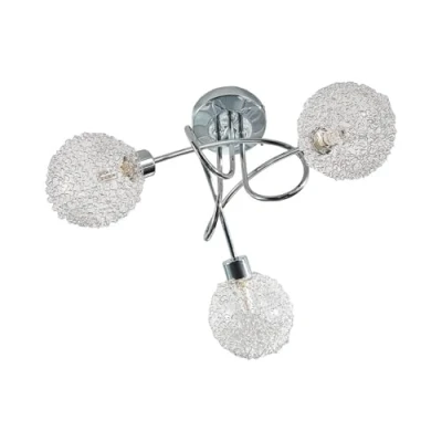 Image of Ceiling Light &#039;Ticino&#039; dimmable (Modern) in Silver Made of Metal for e.g. Hallway (3 Sources, G9) from Lindby lamp, lamp