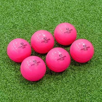 Image of FORTRESS Kwik Cricket Windballs [6 Pack] Balls Orange or Pink (Pink, Senior)
