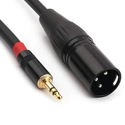 Image of NANYI 3.5mm (1/8 Inch) TRS Stereo Male to XLR Interconnect audio microphone Cable, Suitable for ipod, Mobile phone, active speakers, stage, DJ, studio console, 0.5M (1.6FT)