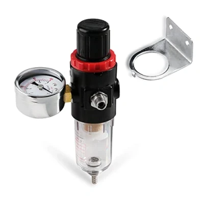 Image of SAGUD Airbrush Compressor Accessories Air Pressure Regulator Mini Inline Filter Oil Water Trap Moisture Manometer Gauge with Adapter