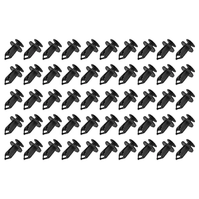 Image of Create idea Pack/Set of 50 Longer Trim Panel Fixing Lining Carpet Clips Kit Fitting Black