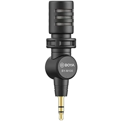 Image of Boya BY M100 Miniature 3.5mm TRS Omnidirectional Condenser Microphone for DSLR Camcorder Recorder Action Cameras &amp; Smartphones