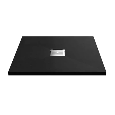 Image of 800mm Premium Slimline Square Shower Tray Slate Black