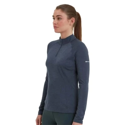 Image of Women&#039;s Dart Long Sleeve Zip Neck Top