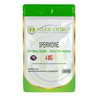 Image of HB Spermidine Supplements 120 High Strength Capsules 4mg Spermadine per Serving for Women &amp; Men Non GMO,Gluten Allergen Free Made in The UK