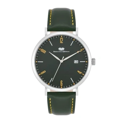 Image of Rhodenwald &amp; Söhne Mens Male Genuine leather Watch 42 mm Silver Stainless Steel (archived) One Size