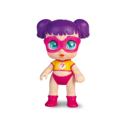 Image of Super Cute Mini doll Sisi, 12cm articulated with Superhero outfit, &amp; accessories, dolls suitable for ages 4 years and older