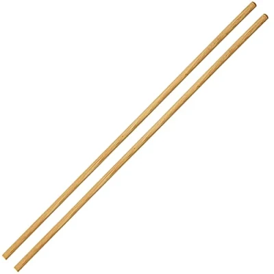 Image of Wooden Broom Handle Stick Pole for Floor Mop Brush 4ft (48 inches) Long x 15/16&quot; (23/24mm) Diameter Sticks Rake, Hoe or (15/16&quot; (23/24mm), PACK OF 2)