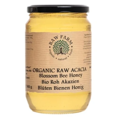 Image of 900 g Organic Raw Acacia Blossom Bee Honey Farm