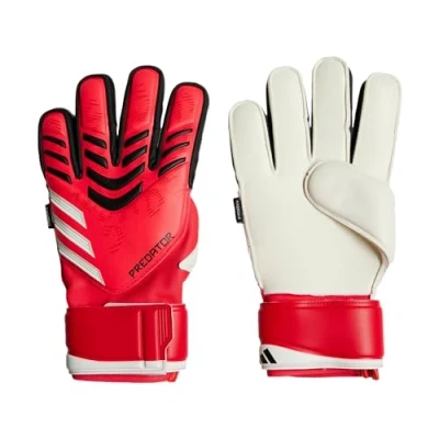 Image of adidas Performance PRED Glove Match Fingersave Unisex Goalkeeping gloves, Size: 9, Pure ruby/lucid red/black
