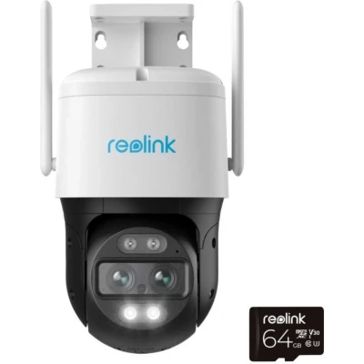 Image of REOLINK TrackMix Auto PTZ 2 lens 4K Ultra HD WiFi Security Camera White, White