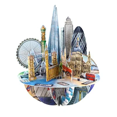 Image of SANTORO Pirouette, 3D Pop Up Greeting Card London City Gift For Her, Him, Birthday, Thank You, Destination