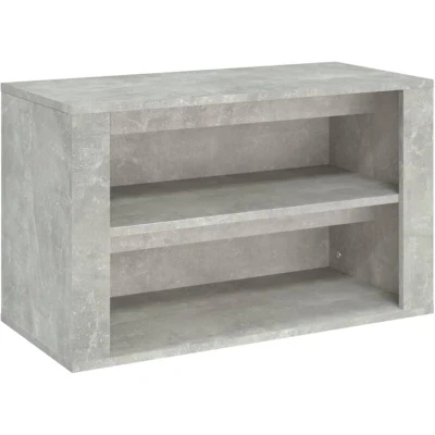 Image of vidaXL Shoe Rack Concrete Grey 75x35x45 cm Engineered Wood