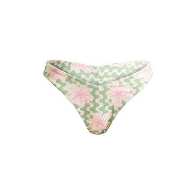 Image of Roxy Hibiscus DAZE Cheeky FIT Bikini bottoms, Women&#039;s, Size: 75 B/C, Green