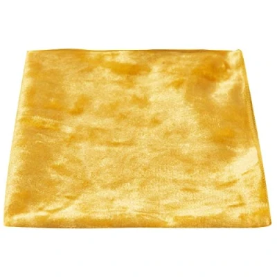 Image of King &amp; Priory Luxury Gold Crushed Velvet Pocket Square, Handkerchief