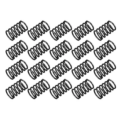 Image of sourcingmap Compression Spring 1.2mm Wire Dia , 12mm OD 20mm Free Length Steel Extension Spring,Black,20Pcs