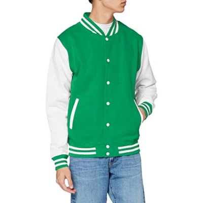 Image of AWDis JH043MOXN / BURM, Men&#039;s Jacket, Multicolored (Kelly Green/White), XX Large