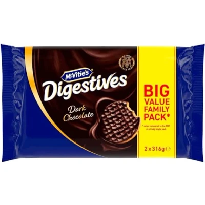 Image of Mcvities Dark Chocolate Digestives Twin Pack 2X400g