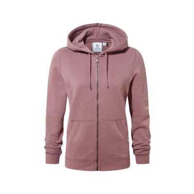 Image of TOG24 Mia Womens Supersoft Brushed Back Fleece Full Zip Ultra Warm Premium Hoody Sweatshirt Mauve