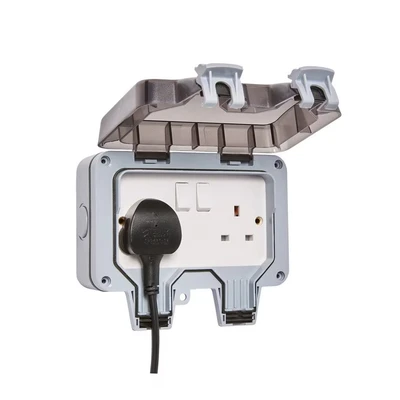 Image of Zink 2 Gang IP66 13A Socket