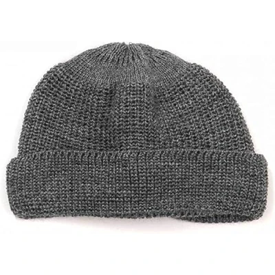 Image of Leuchtfeuer Strickwaren Borkum 303 Beanie Chunky Knit Made in Germany, charcoal, One Size