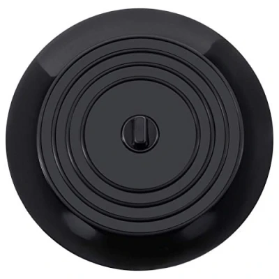 Image of 1Pcs Drain Stoppers 6 Inches Universal Silicone Rubber Tub Stopper Sink Plug for Kitchens Bathroom Laundries Shower Bathtub Cover (Black)