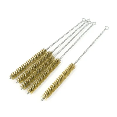 Image of Brass Wire Tube Brush Cleaning Tool 15 mm x 30 cm 5 Pieces