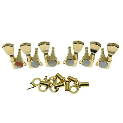 Image of Gold Guitar Tuners Tuning Keys Machine Head with Tulip Button for Les Paul or Acoustic
