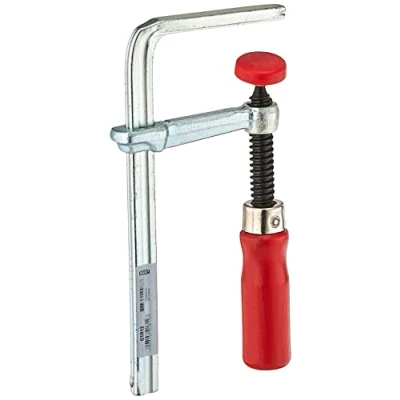Image of BESSEY GTR12 Steel Table Clamp with 4 11/16 Capacity x 2 5/16 Throat Depth and 180kg Clamping Force Red/Silver
