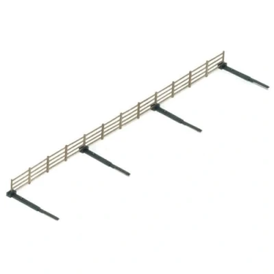 Image of Hornby R537 OO Gauge Lineside Fencing, Model Train Accessories for Adding Scenery, Dioramas, Woodland, Buildings and More to 00 Railway 1:76 Scale, Brown