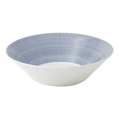 Image of Royal Doulton Pacific 40009462 29cm Serving Bowl Blue Dots Porcelain