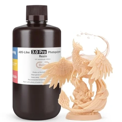 Image of ELEGOO ABS Like Resin 3.0 Pro Resin, UV 3D Printer with Strong Scratch Resistance and Impact Resistance, Photopolymer for LCD Beige 1000g