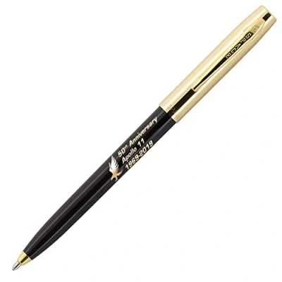 Image of Fisher Space Pen Special Edition Apollo 11 50Th Anniversary Cap O Matic Pen, Chrome (Gold/Black), S251G 50
