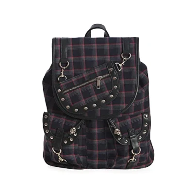 Image of Banned Yamy Punk Nugoth Tartan Gingham Backpack Multicoloured