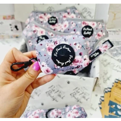Image of Pet Pooch Boutique SECRET GARDEN FLORAL POO BAG HOLDER
