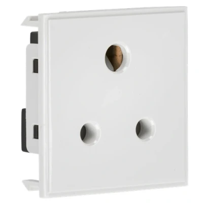 Image of KnightsBridge 5A unswitched round socket module 50 x 50mm white