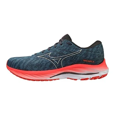 Image of Mizuno Men&#039;s Wave Rider 26 Road Running Shoe, Provincial Blue/Nimbus Cloud/Soleil, 6.5 UK