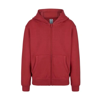 Image of Mukua Byron Kids Zip Up Hoodie, Crimson, Size 9/11