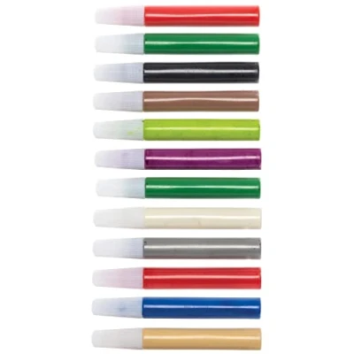 Image of Baker Ross FE795 Suncatcher Paint Pens Bumper Pack of 10, Stained Glass Effect for Kids, Christmas Arts and Craft Supplies